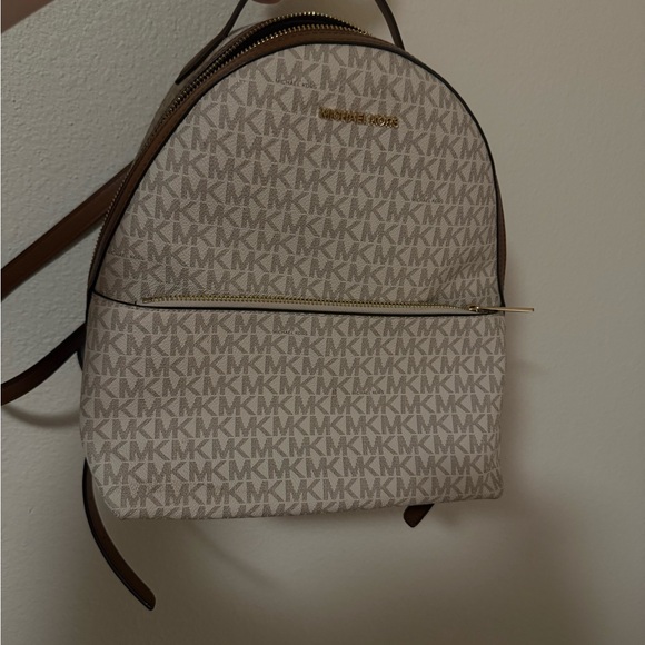 Michael Kors Monogram Tan Backpack main image 4